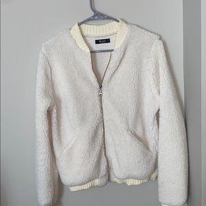 White fuzzy jacket